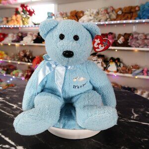 TY Beanie Buddy - It's A Boy (Blue Bear) | MWMT New Mint Tags | Retired | Rare